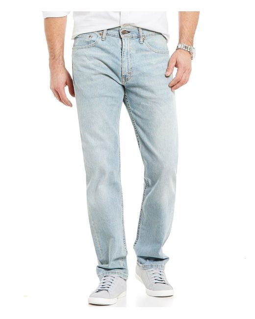 Levi S Levi S 505 Regular Fit Straight Leg Jeans In Blue For Men Lyst